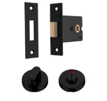 Thân khóa và chốt vệ sinh đen mờ Hafele 902.54.291