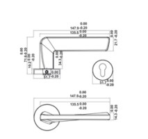 BỘ KHÓA TAY GẠT DIY SET D VÀNG 499.63.627